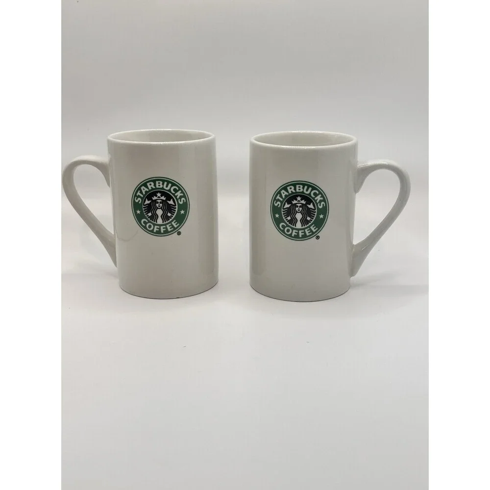 2 Starbucks 10oz‎ 2008 Coffee Tea Mug Tall 4